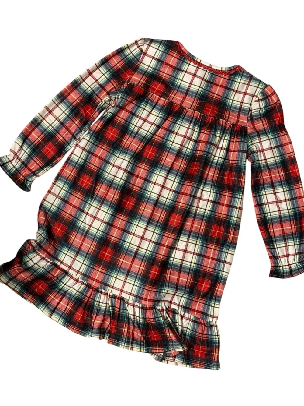 Holiday Lane Girls Plaid Nightgown Sleep Dress Pajamas Size 6/7 Christmas